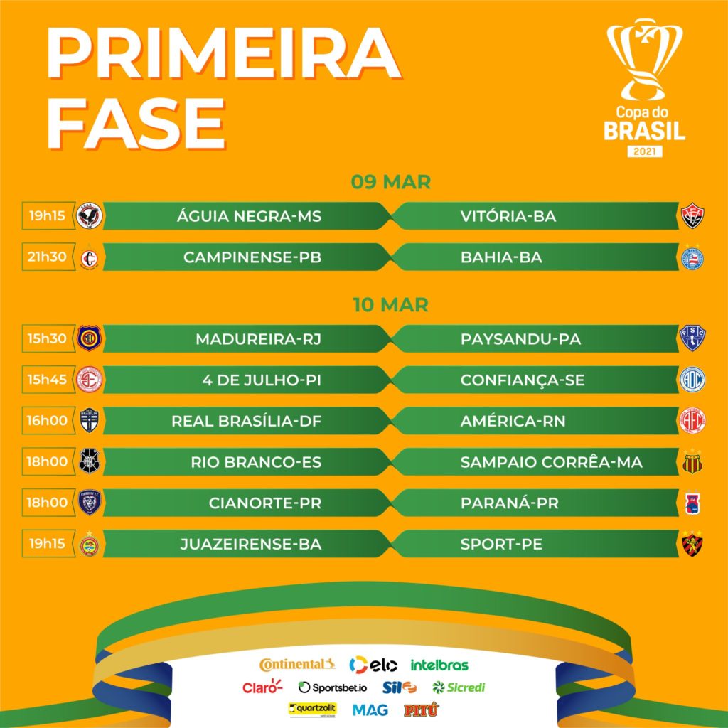 CBF divulga tabela detalhada das quartas de final da Copa Intelbras do  Brasil. – Kada Esportes